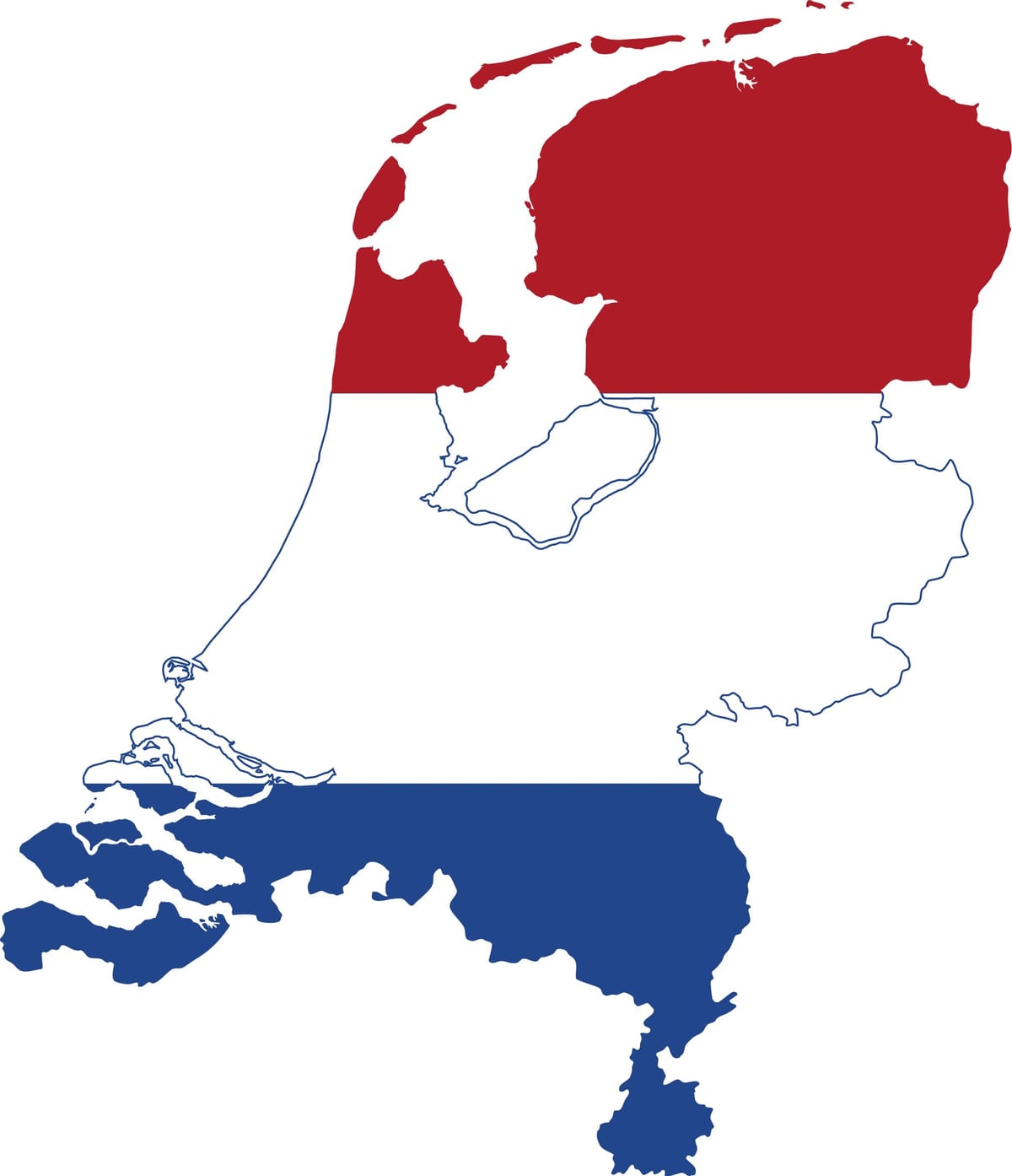 Holanda bandeira mapa
