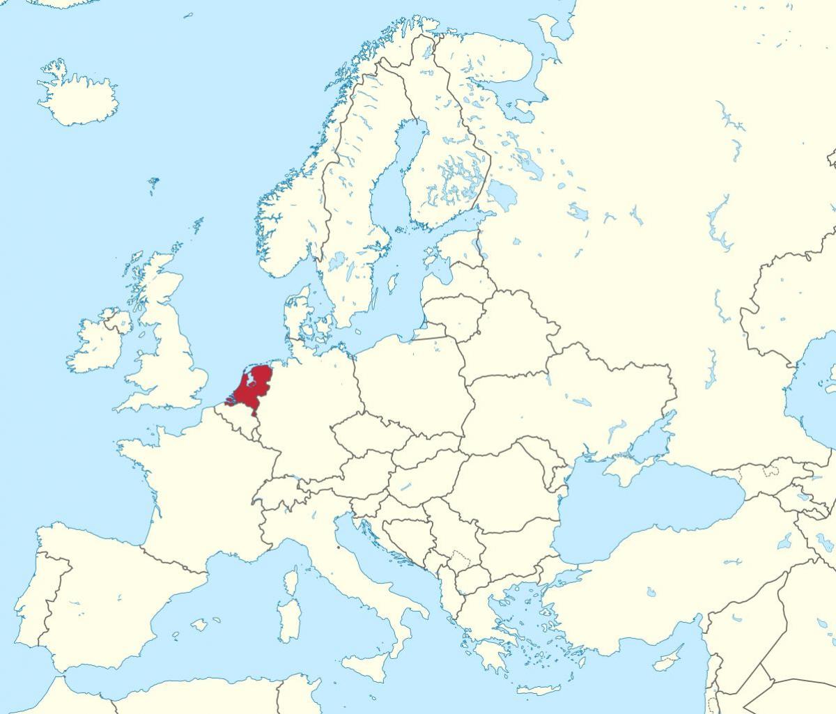 mapa da Europa, países baixos