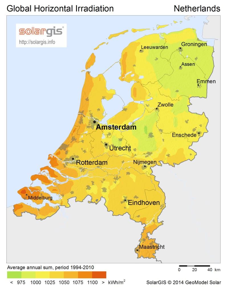 Holanda sol mapa