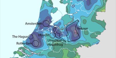 Holanda chuva mapa