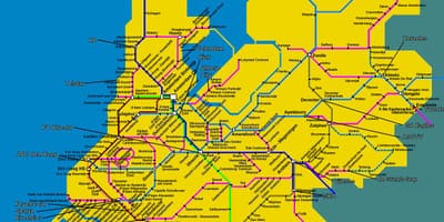 Trem mapa Holanda