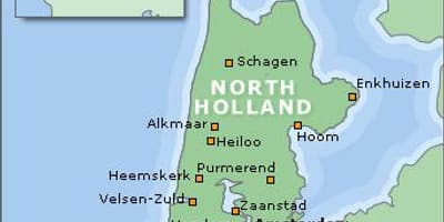 Mapa da Holanda do norte