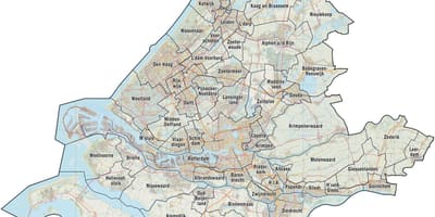 Mapa da Holanda do sul