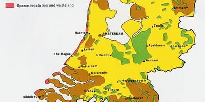 Mapa dos países baixos florestas