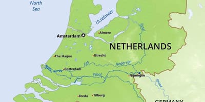 Holanda geografia mapa