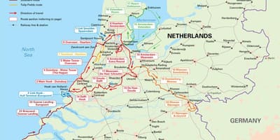 Holanda ciclo mapa de rotas