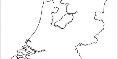 Mapa em branco de Holanda