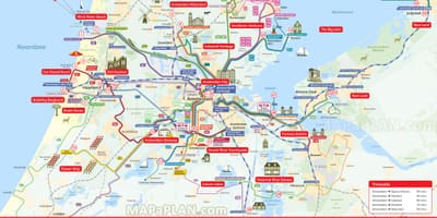 Holanda mapa turístico